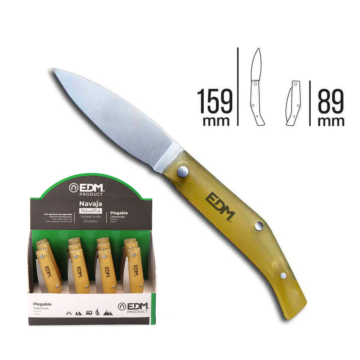 Pennkniv EDM 08552 Rostfritt stål Plast 15,9 cm - 6