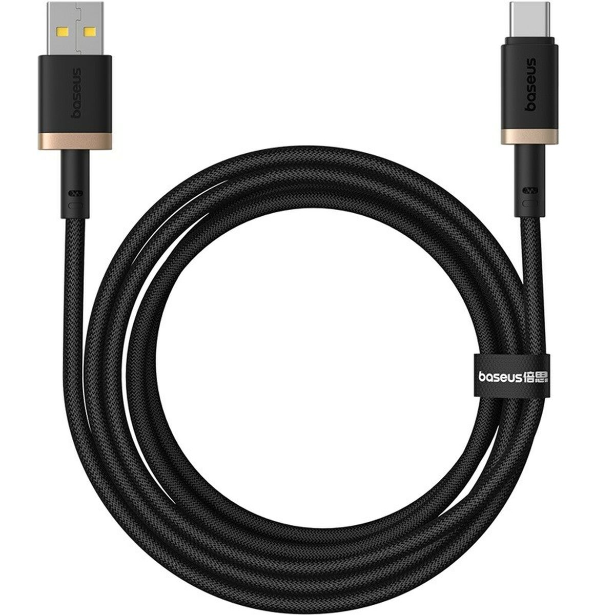 USB A till USB-C Kabel Baseus P10377802U01-02 Svart Guld 2 m