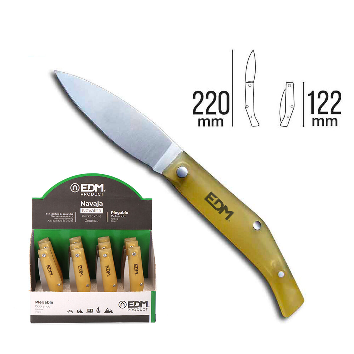 Pennkniv EDM 08554 Rostfritt stål Plast 22 cm - 4