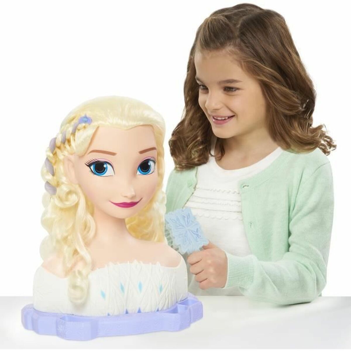 Babydocka med tillbehör Frozen Elsa Deluxe Styling Head - 5