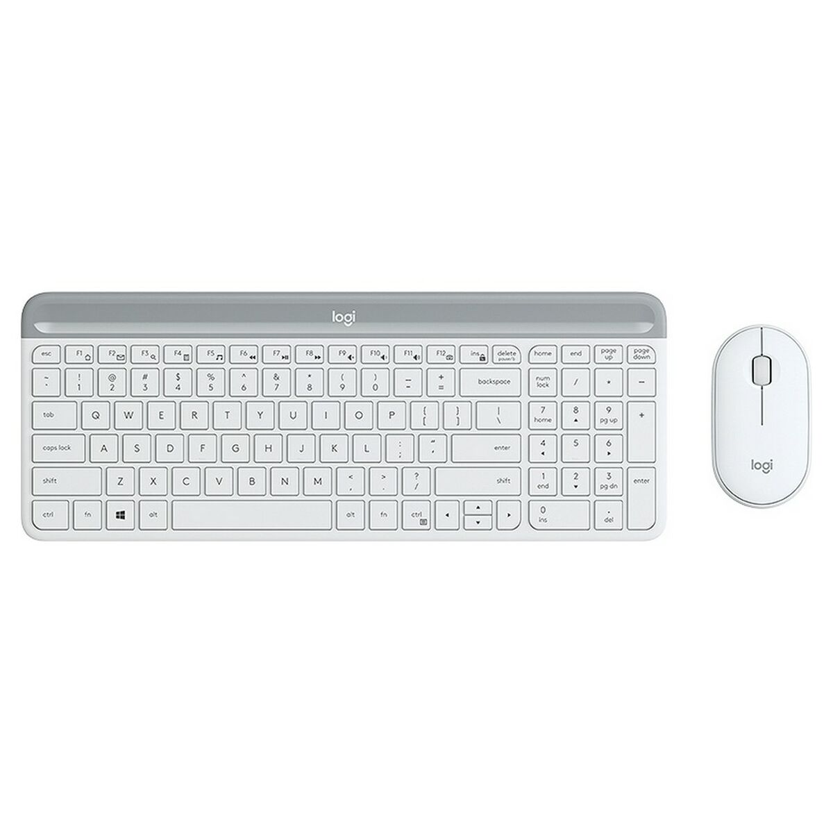 Tangentbord och Mus Logitech  MK470 Vit Franska AZERTY - 4