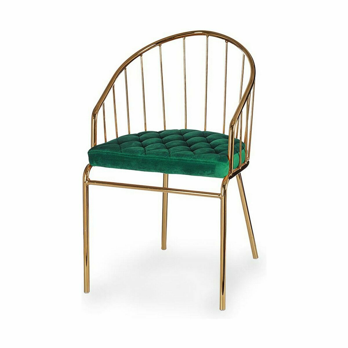 Stol Stänger Grön Gyllene 51 x 81 x 52 cm (2 antal) - 4