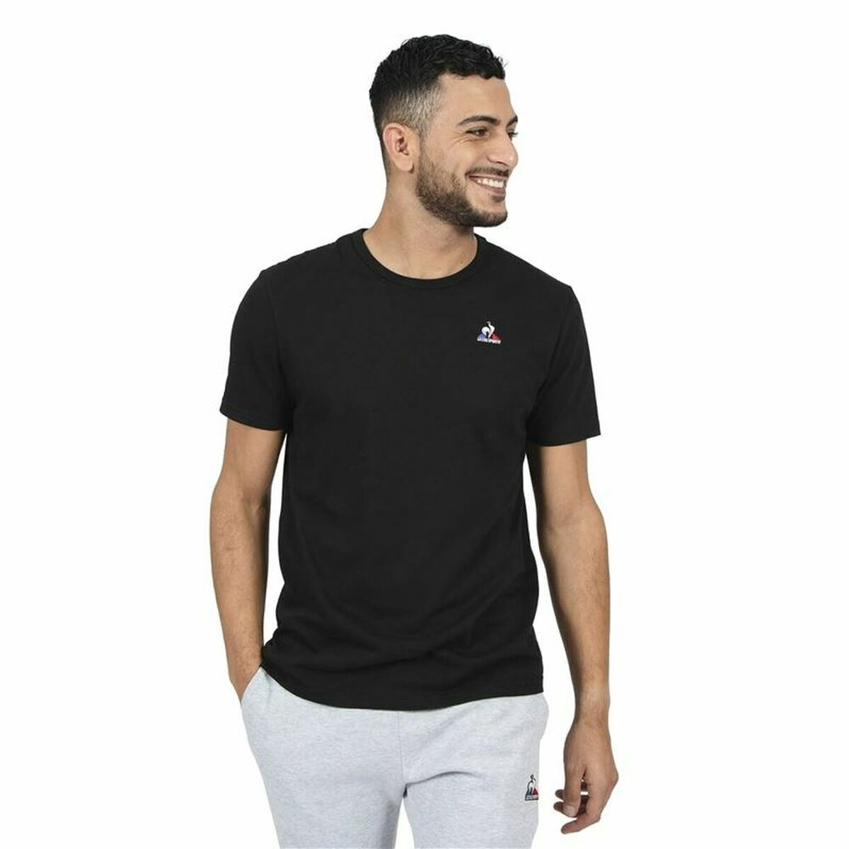 T-shirt med kortärm Herr Le coq sportif Essentiels N°3 Svart - 7