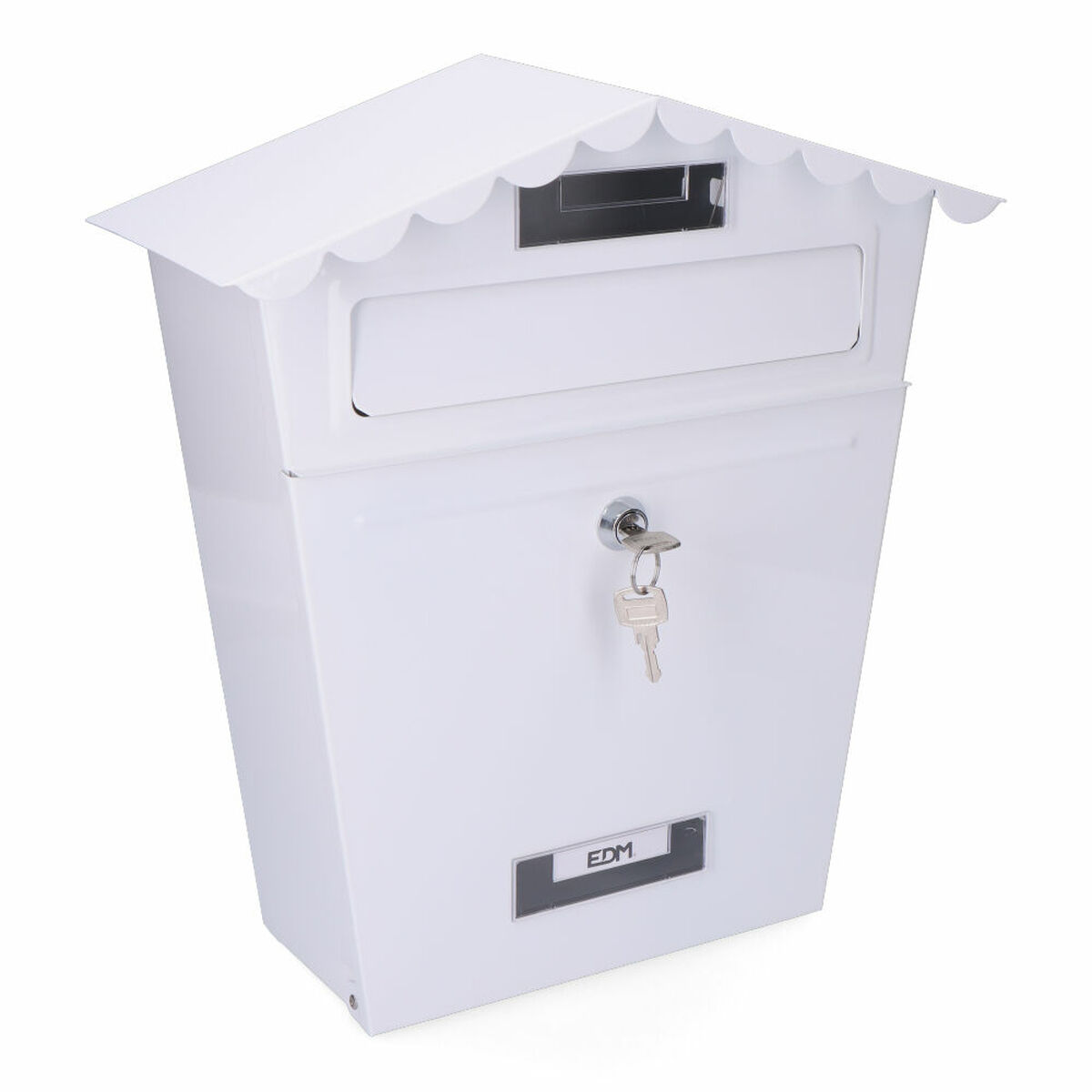 Brevlåda EDM 85800 Vit Stål Classic 29,5 x 10,5 x 35,5 cm - 5