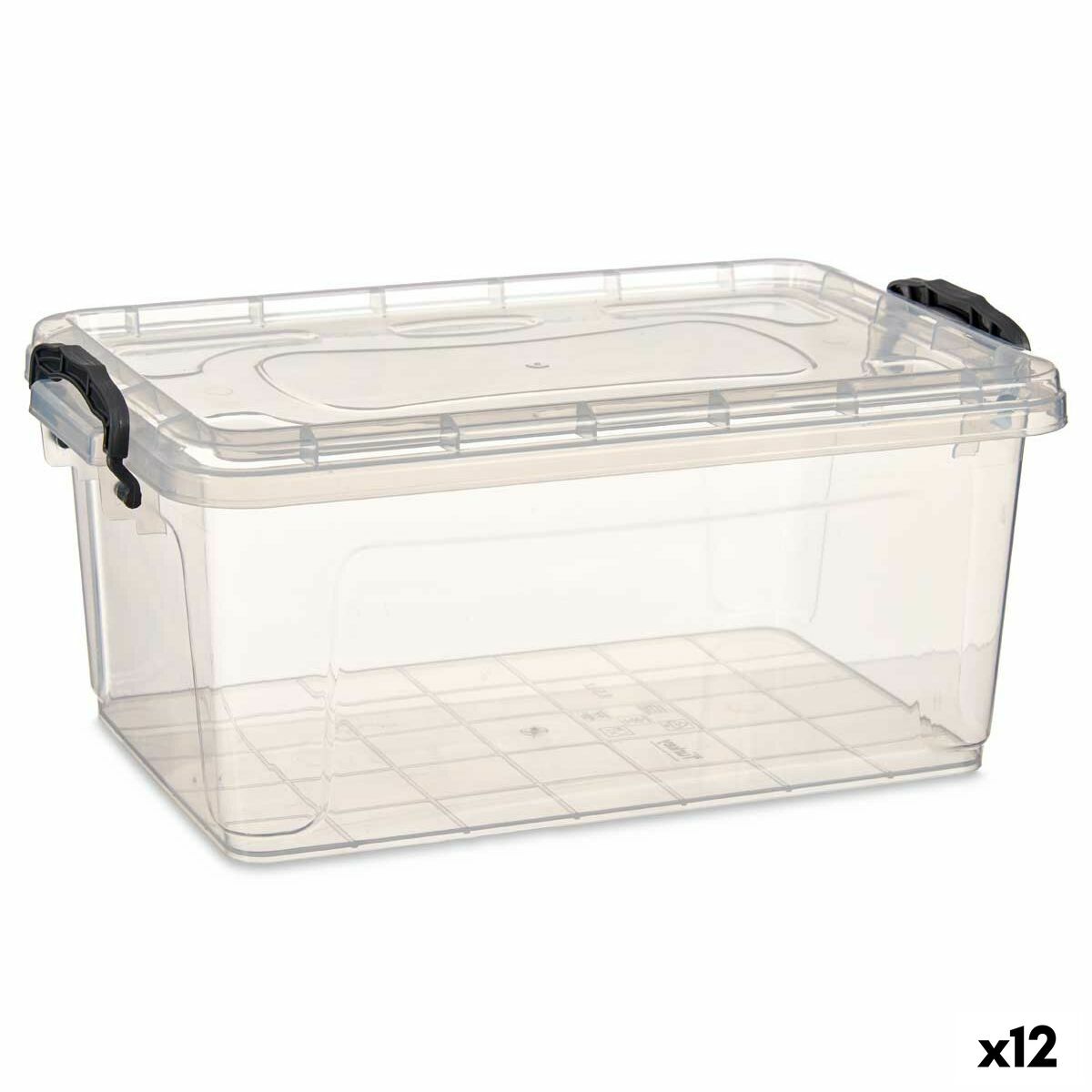 Förvaringslåda med lock Kipit TP545-1 Transparent Plast (12 antal) - 3