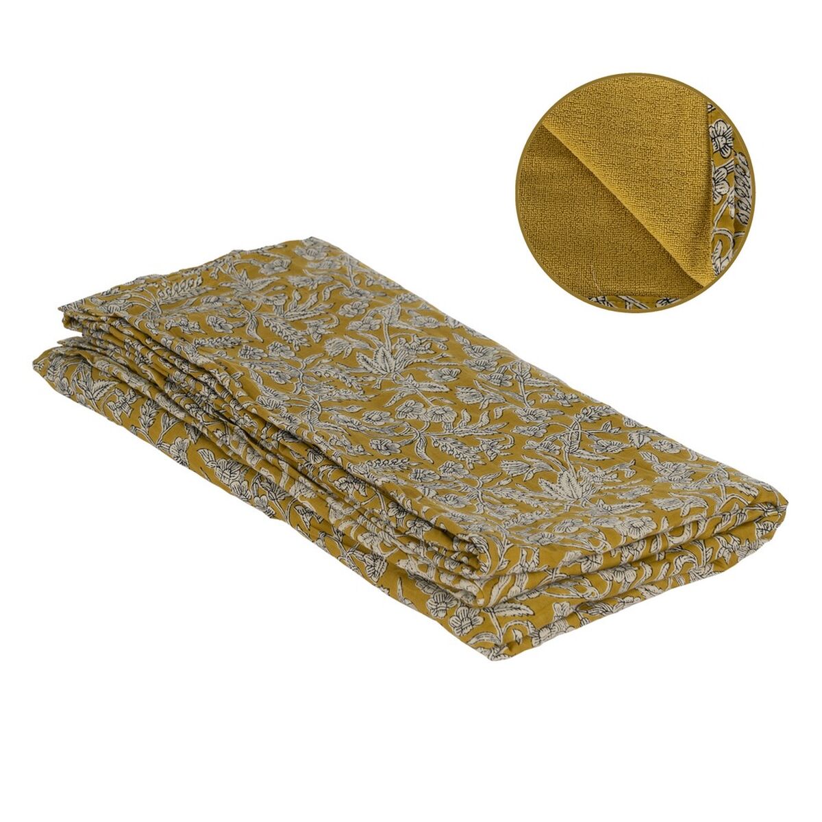 Pareo-sarong Beige Senap Bomull 90 x 180 cm - 7