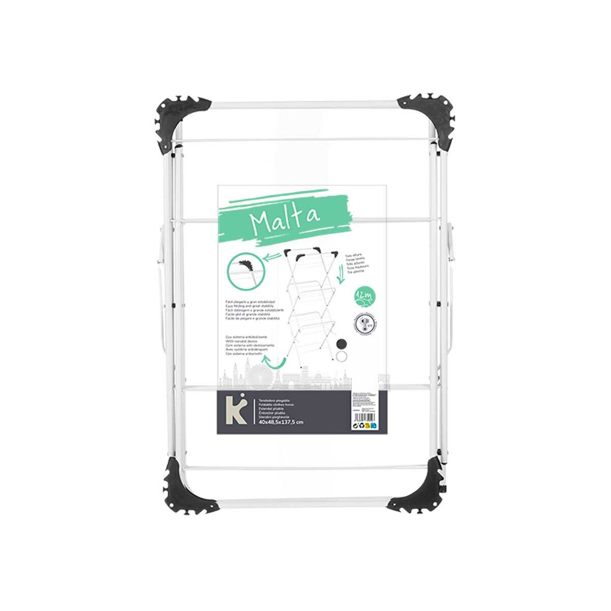 Klädhängare hopfällbar Kipit Vit Svart polypropen Järn 47 x 41 x 136 cm 49 x 6,5 x 47 cm 50 x 69,4 x 6,5 cm Vertikalt (5 antal) - 3