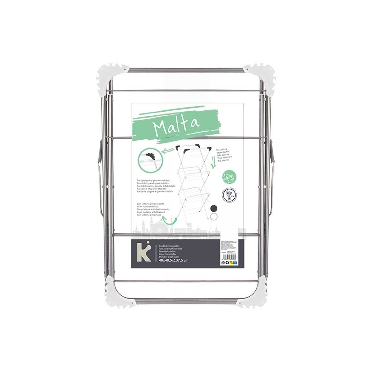 Klädhängare hopfällbar Kipit Vit Silvrig polypropen Järn 47 x 41 x 136 cm 49 x 6,5 x 47 cm Vertikalt (5 antal) - 3
