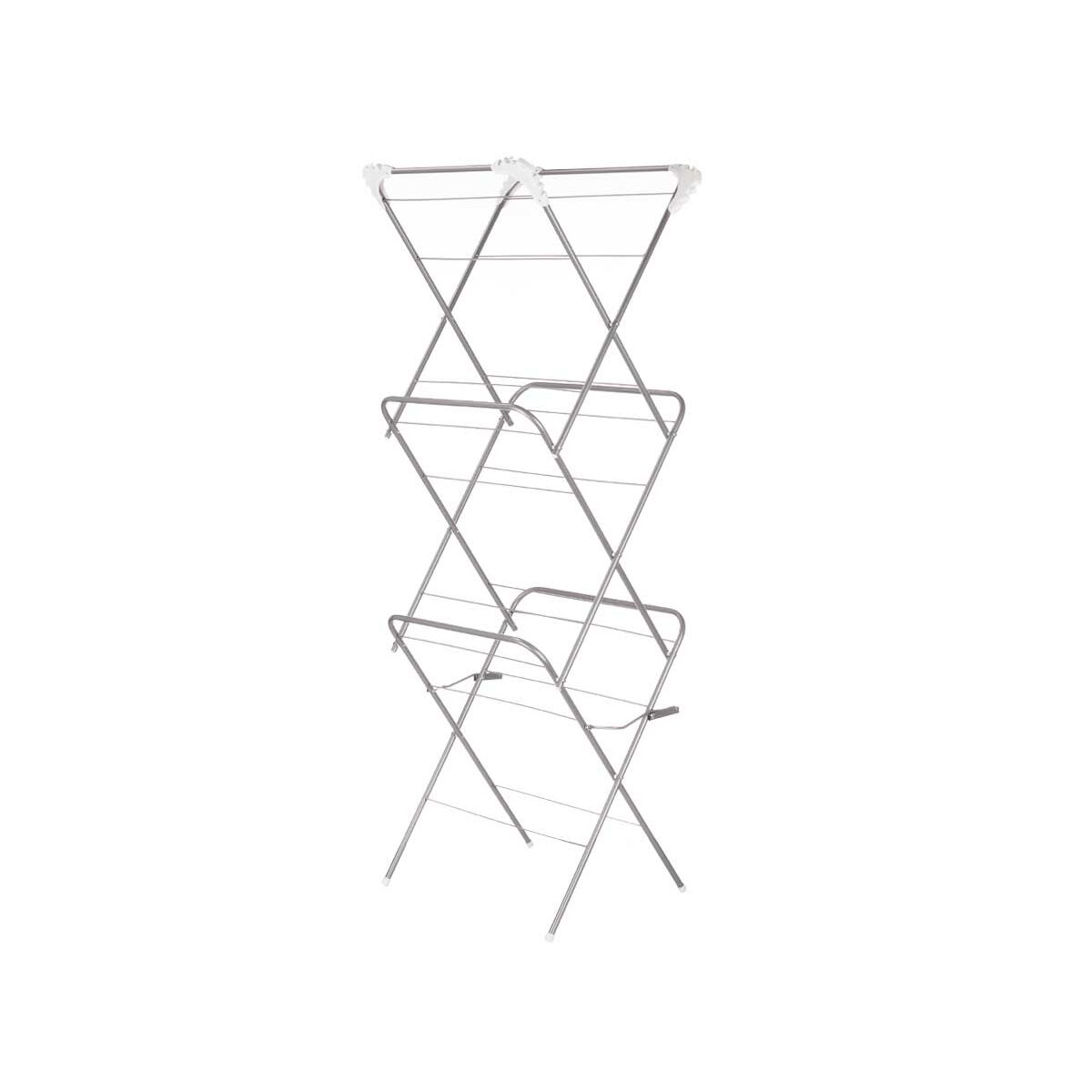 Klädhängare hopfällbar Kipit Vit Silvrig polypropen Järn 47 x 41 x 136 cm 49 x 6,5 x 47 cm Vertikalt (5 antal) - 4