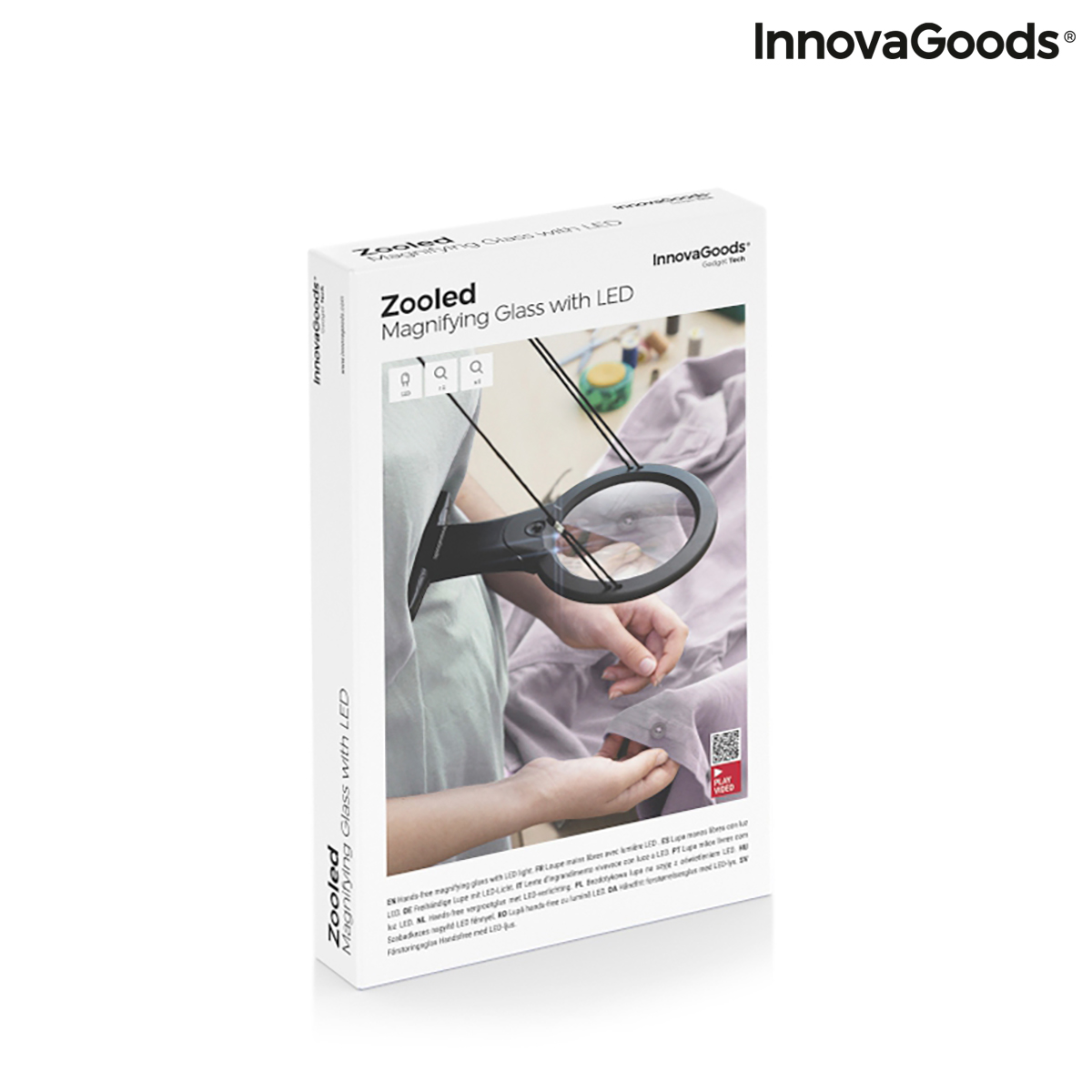 Handsfree förstoringsglas med LED-ljus Zooled InnovaGoods - 3