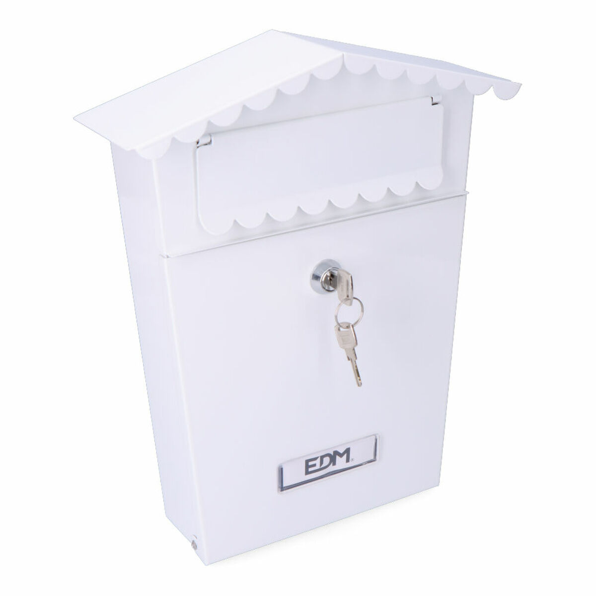 Brevlåda EDM 85802 House Vit Stål 21 x 6 x 30 cm - 5