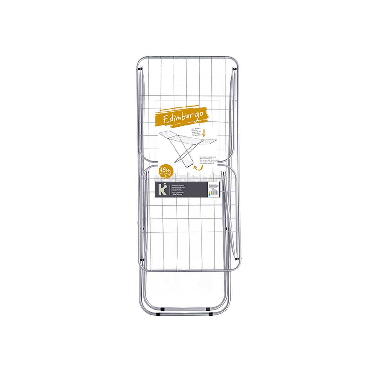 Klädhängare hopfällbar Kipit Silvrig Metall 183 x 50,5 x 104 cm 127 x 4 x 50 cm 127 x 5 x 50 cm (6 antal) - 3