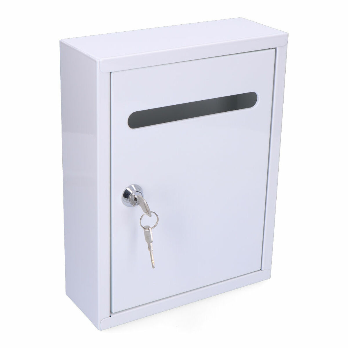 Brevlåda EDM 85803 Linear Vit Stål 26 x 20 x 7,5 cm - 5
