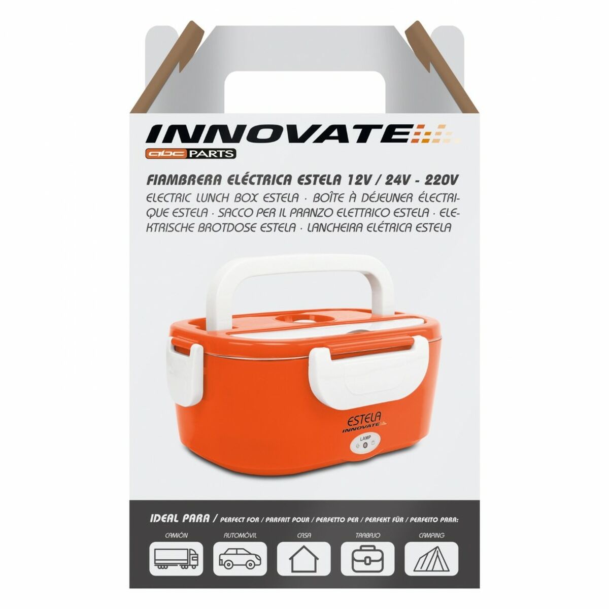 Elektrisk lunchbox Estela Innovate Orange 12 - 24 V