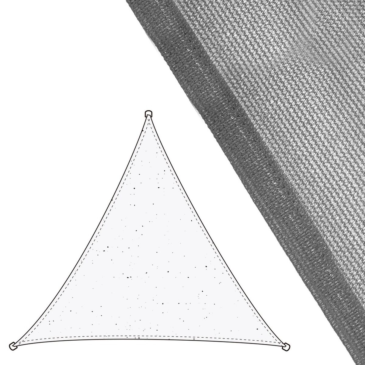 Skugga segel Vela sombreo Grå 3,5 x 3,5 m 350 x 350 x 0,5 cm Markis