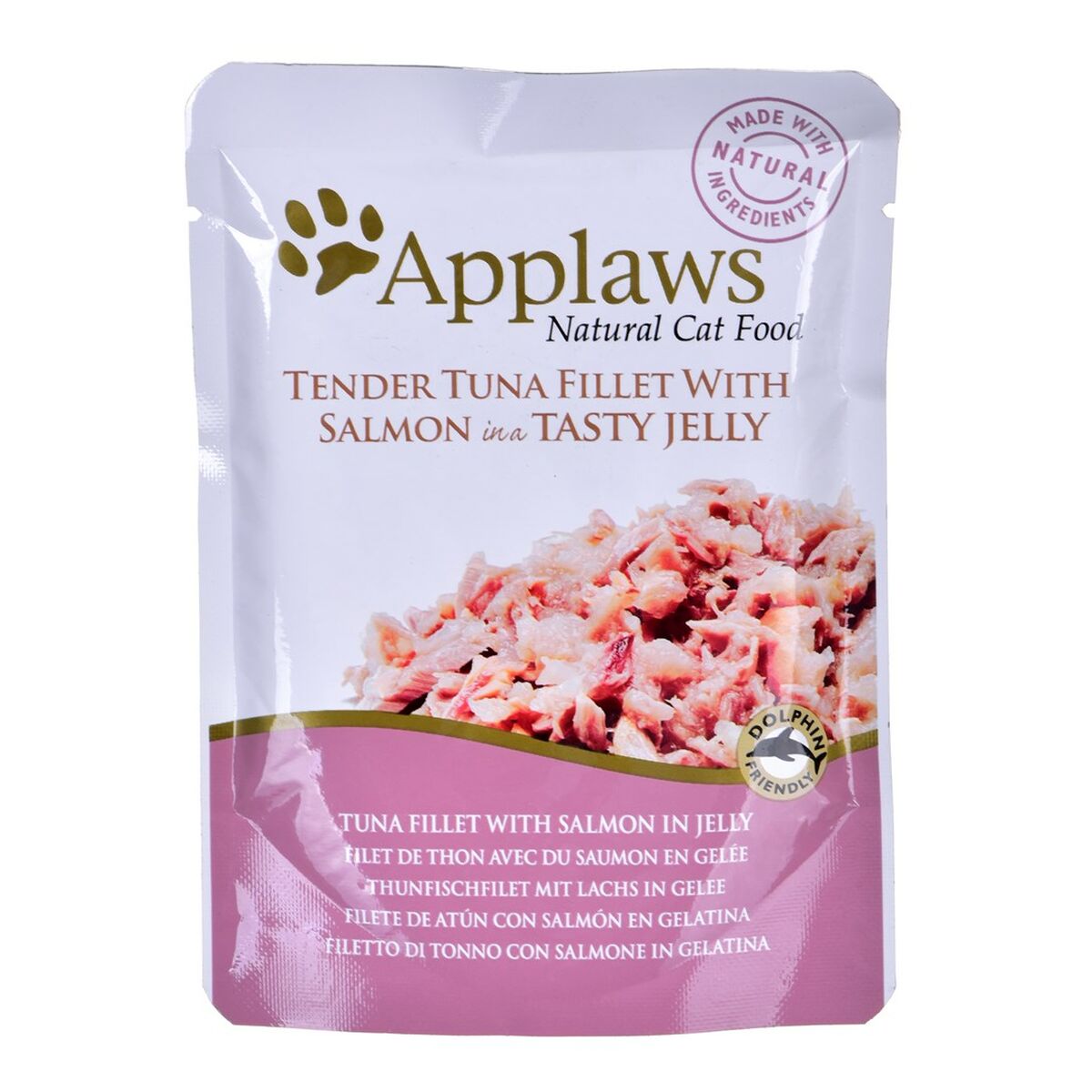 Kattmat Applaws Tuna fillet with salmon in jelly Lax Tonfisk Fisk 70 g