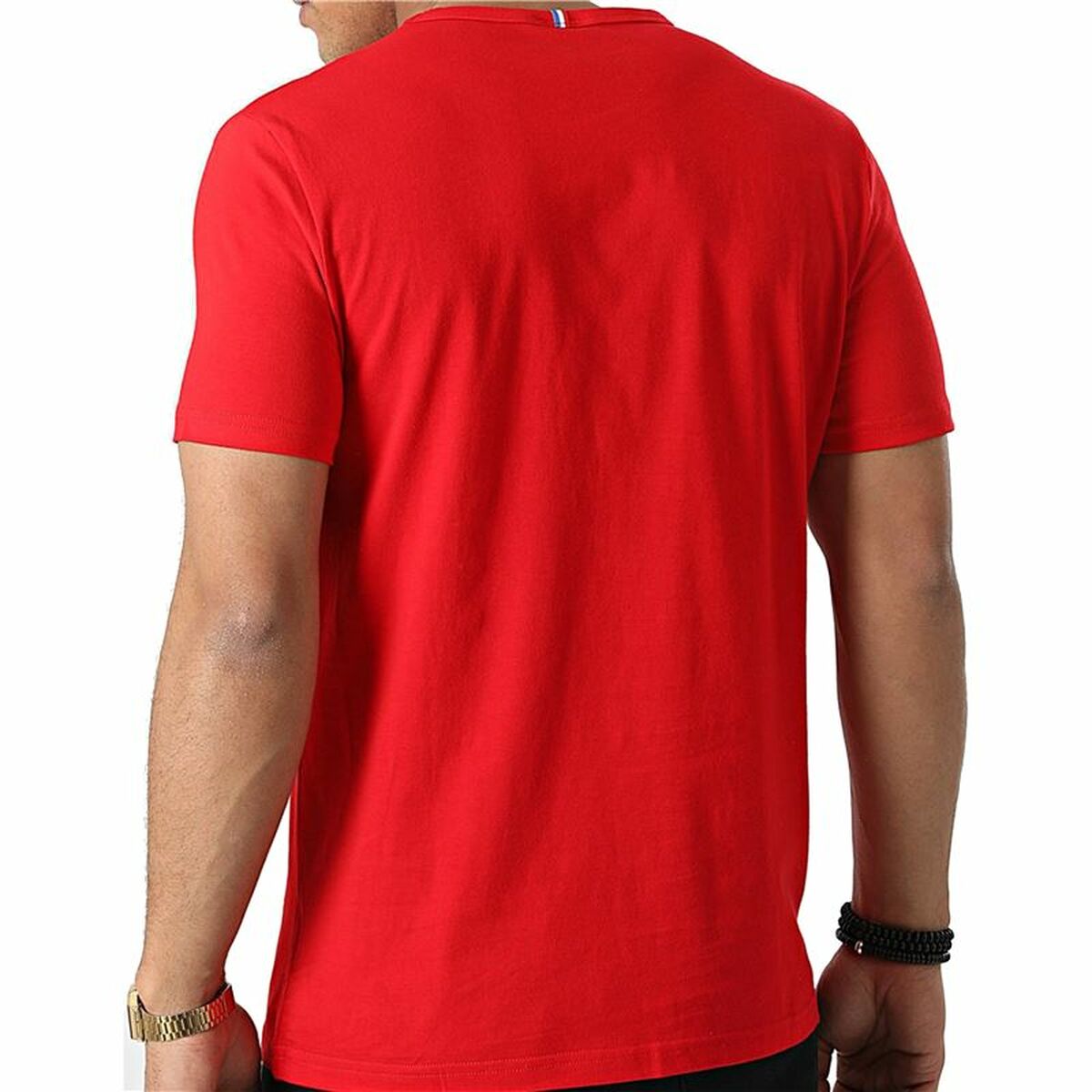 T-shirt med kortärm Herr Le coq sportif Bat Nº2 Röd Män - 4