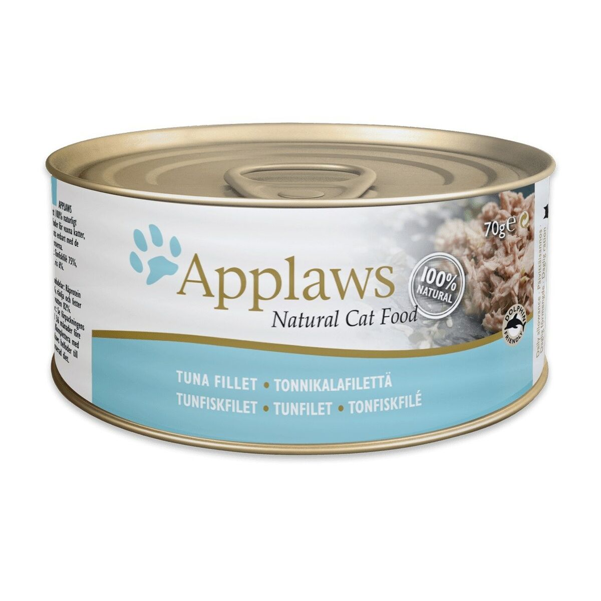 Kattmat Applaws Tuna fillet in broth Tonfisk Fisk 70 g