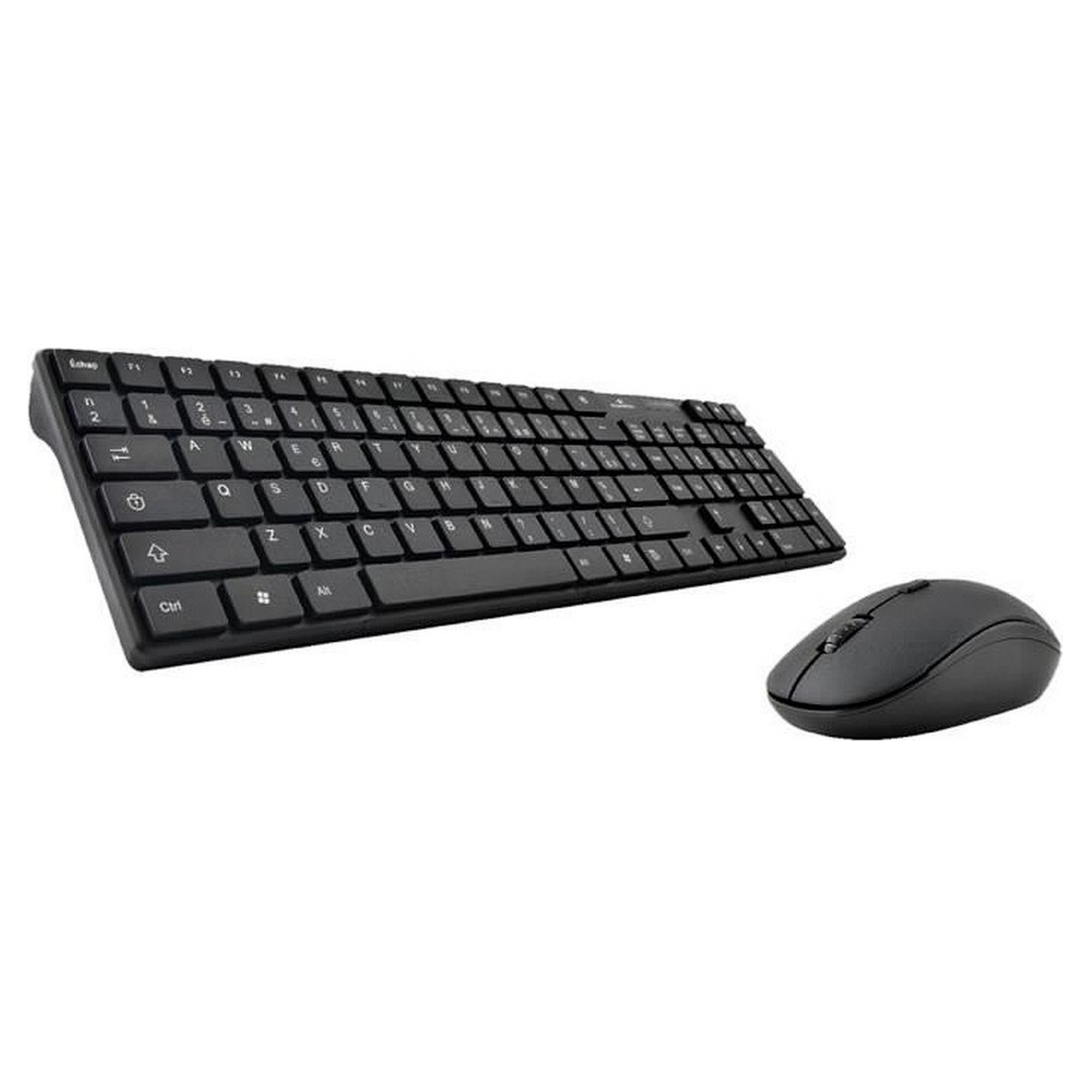 Tangentbord och Mus Bluestork BLU3760162063431 AZERTY Svart