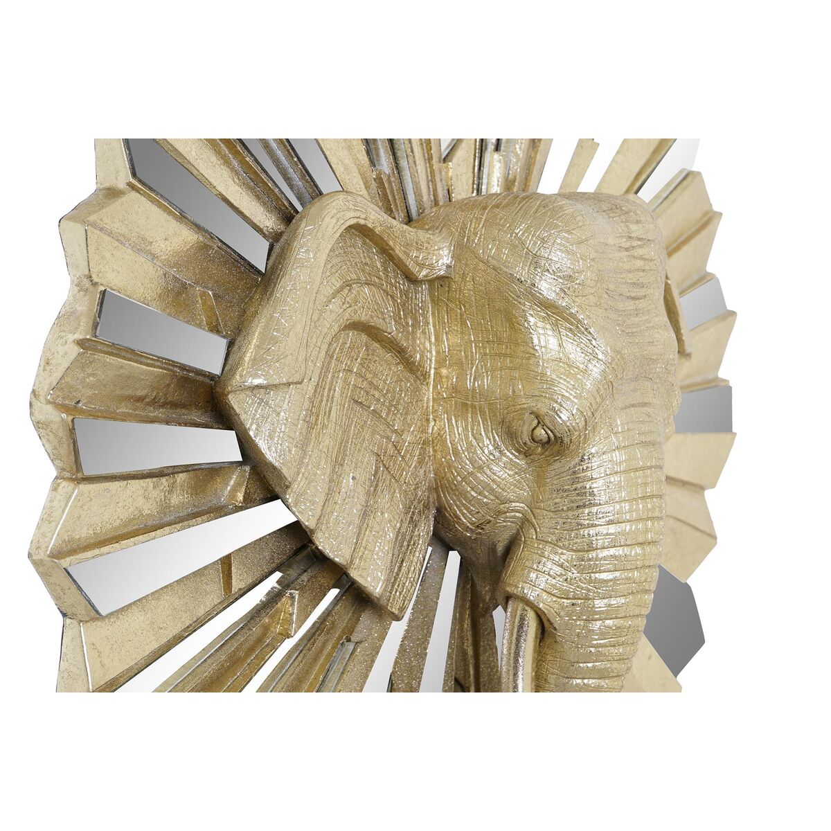 Prydnadsfigur DKD Home Decor 47 x 18 x 56,5 cm Elefant Gyllene - 2