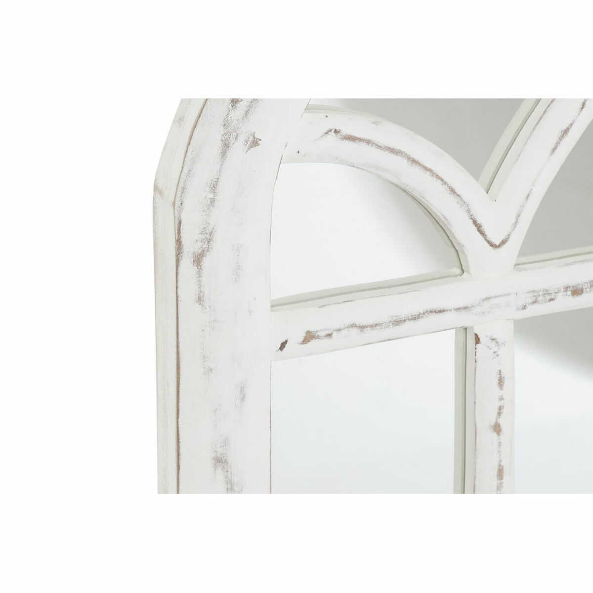 Väggspegel DKD Home Decor Vit Cottage Fönster 81 x 3 x 121,5 cm - 4