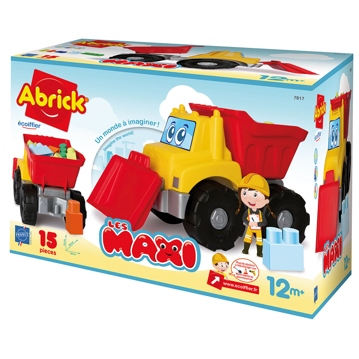 Lastbil med lastningsflak Ecoiffier Les Maxi Barn 15 Delar - 3