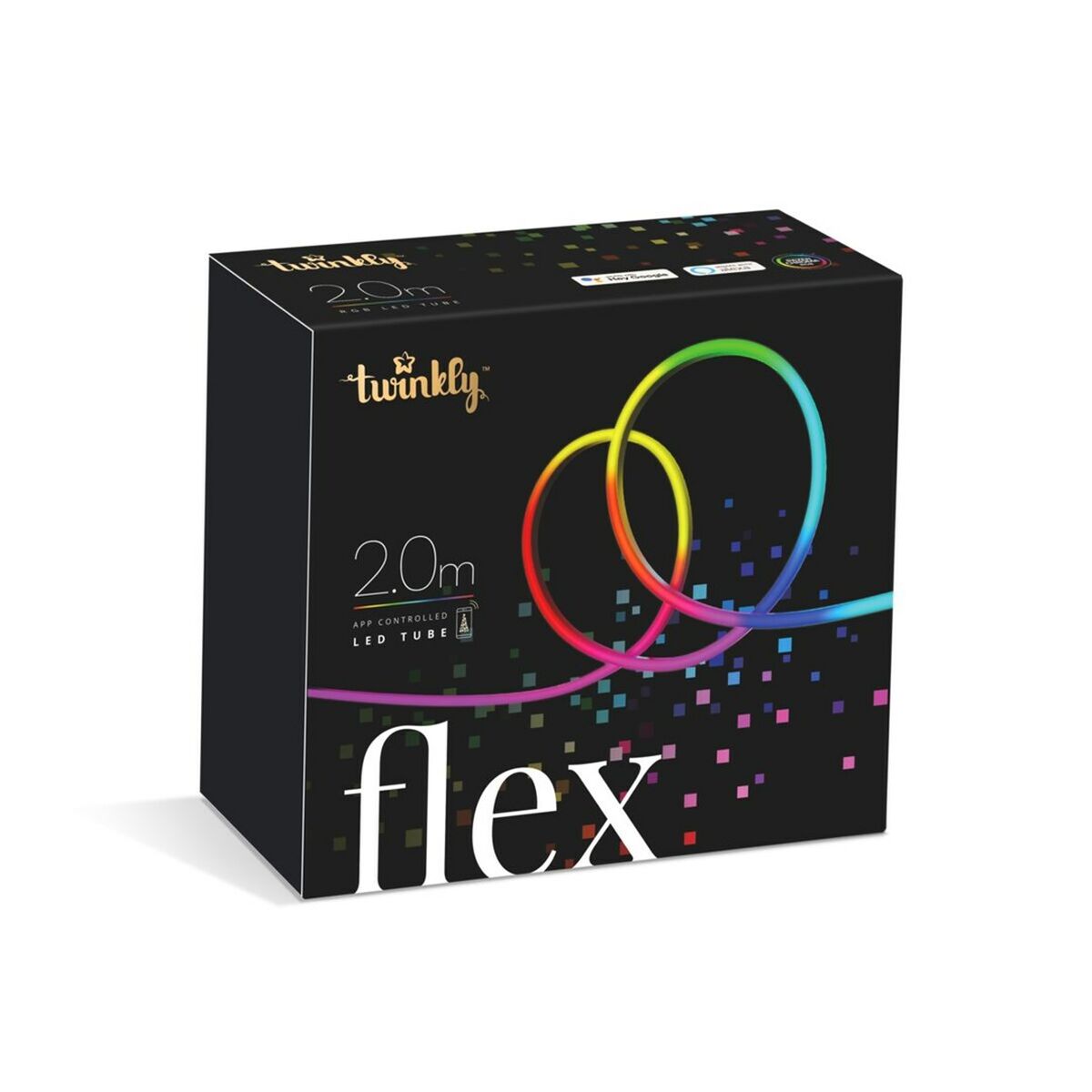 LED trakovi Twinkly TWFL200STW-WEU Vit Svart Multicolour G 15 W 30 W - 5