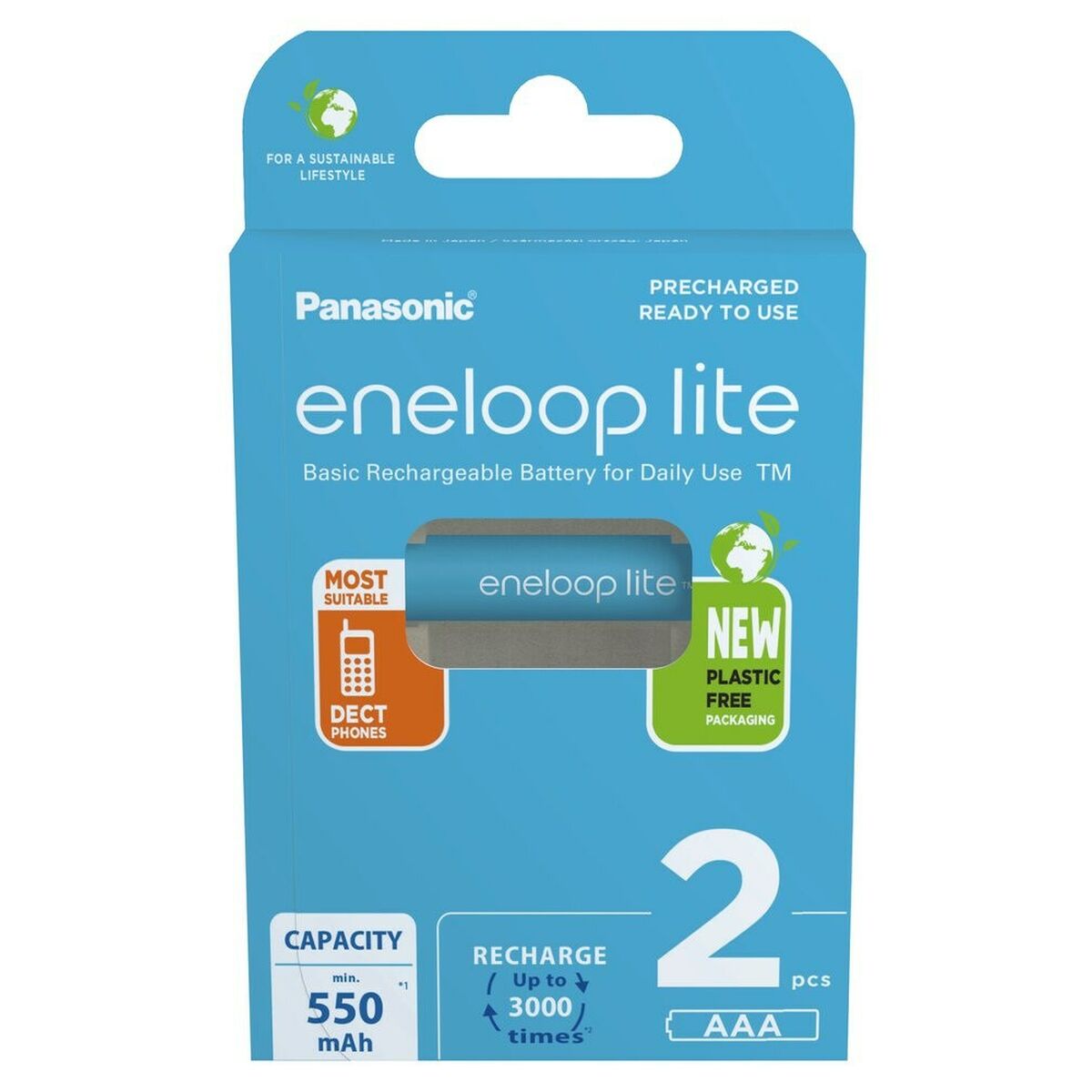 Laddningsbara Batterier Panasonic BK-4LCCE/2CP (2 antal)