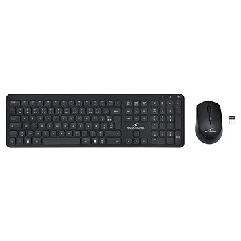Tangentbord och Mus Bluestork Easy Slim AZERTY Svart Franska