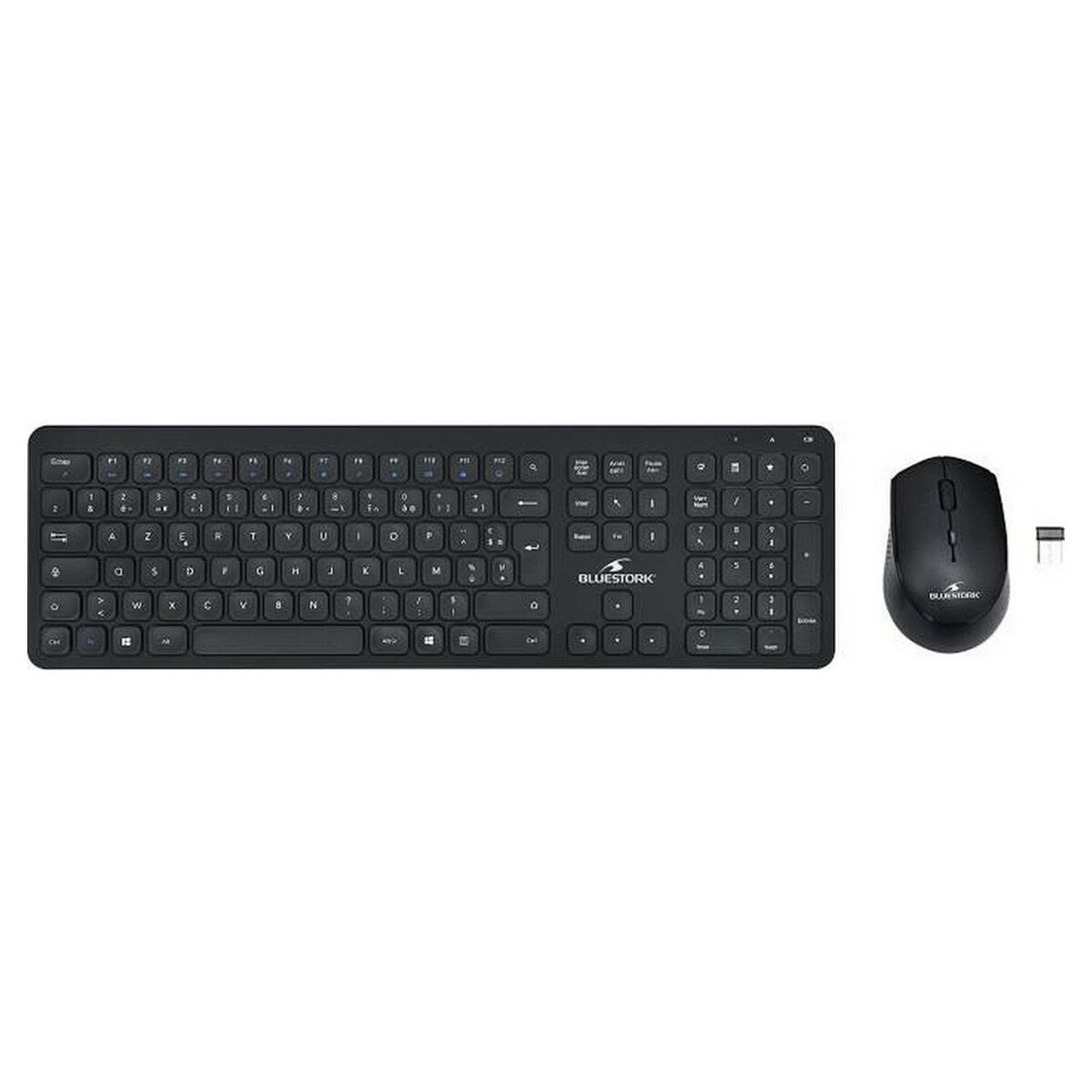 Tangentbord och Mus Bluestork Easy Slim AZERTY Svart Franska - 4