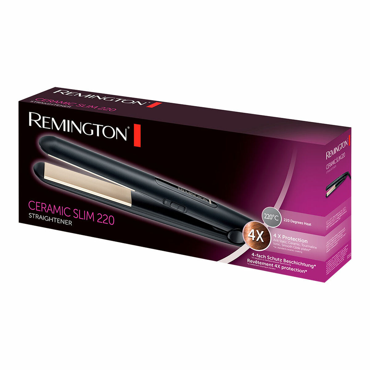 Hår platt järn i keramik Remington Svart 40 W - 2