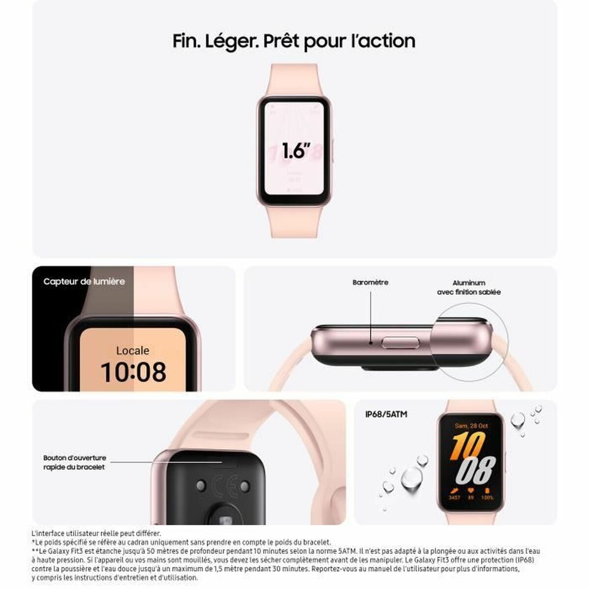 Smartklocka Samsung Galaxy Fit 3 Rosa 40 mm - 2