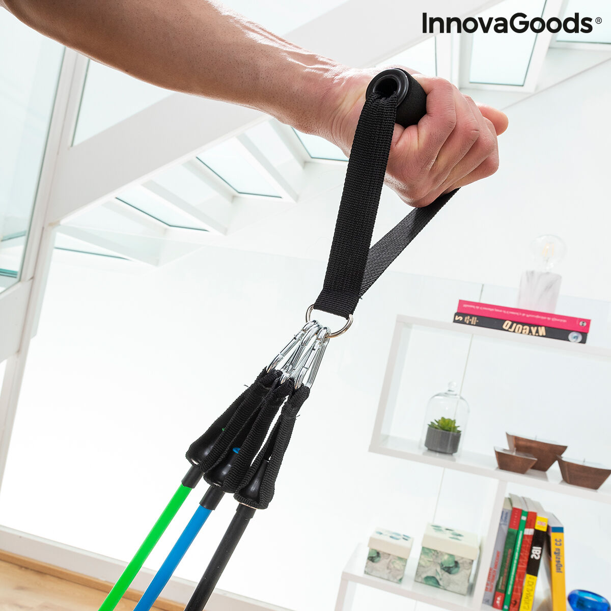 Set med motståndsband, tillbehör och träningsguide InnovaGoods Tribainer (Renoverade A) - 5