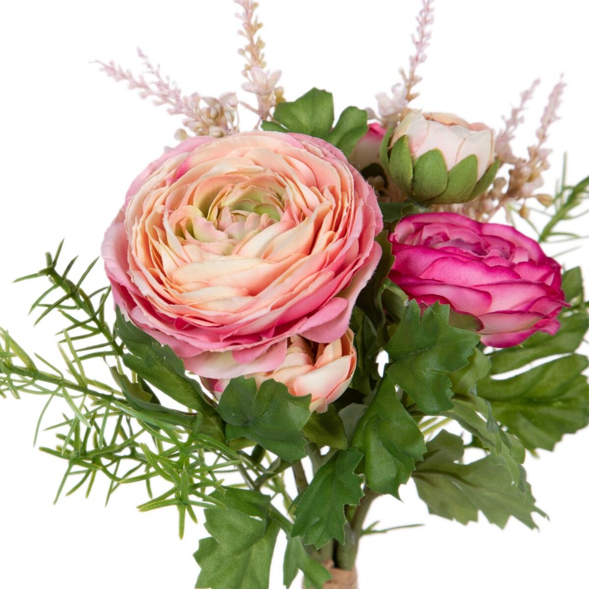 Dekorativ blomma Grön Rosa 20 x 20 x 32 cm - 2