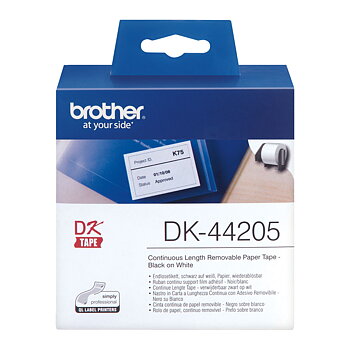 Etiketter till Skrivare Brother DK-44205 Vit Svart/Vit 62 mm x 15,24 m