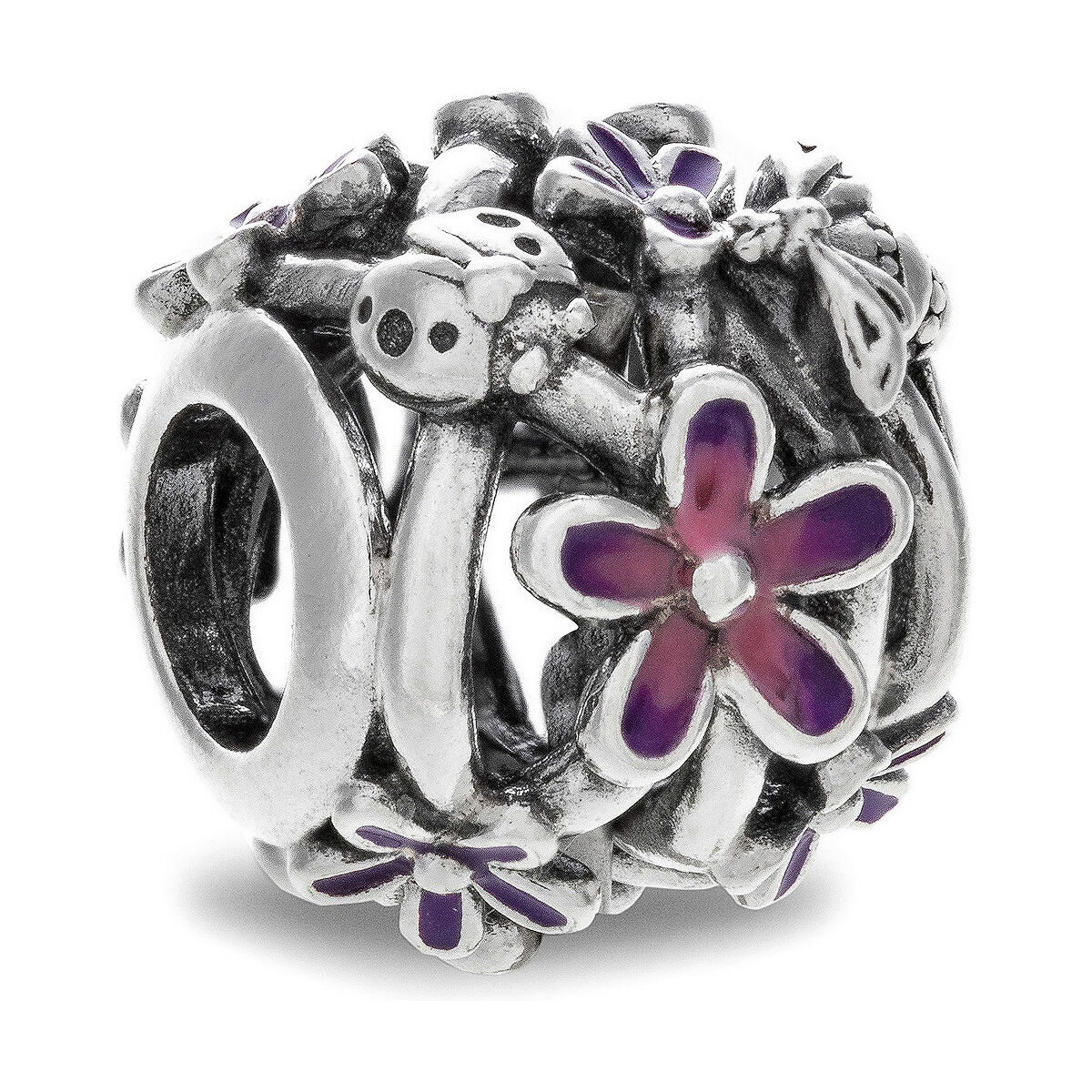 Dampärlor Pandora OPENWORK PURPLE DAISY Silvrig Purpur - 3