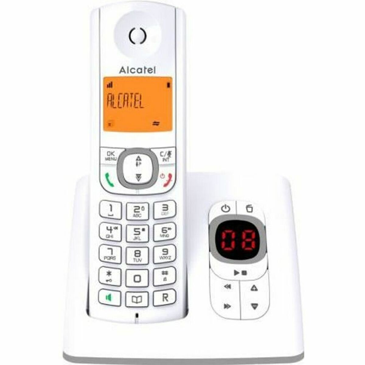 Markkabeltelefon Alcatel Alcatel F530 Voice FR GRY Grå Vit/Grå - 3