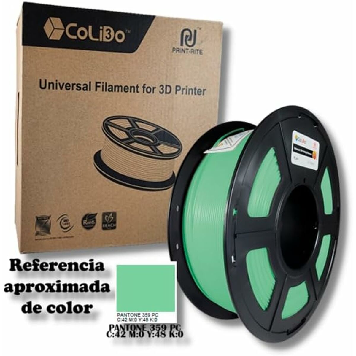 Filamentrulle CoLiDo COL3D-LCD164G Grön - 2