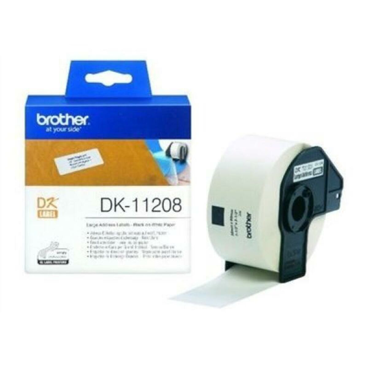 Etiketter till Skrivare Brother DK-11208 38 x 90 mm Vit