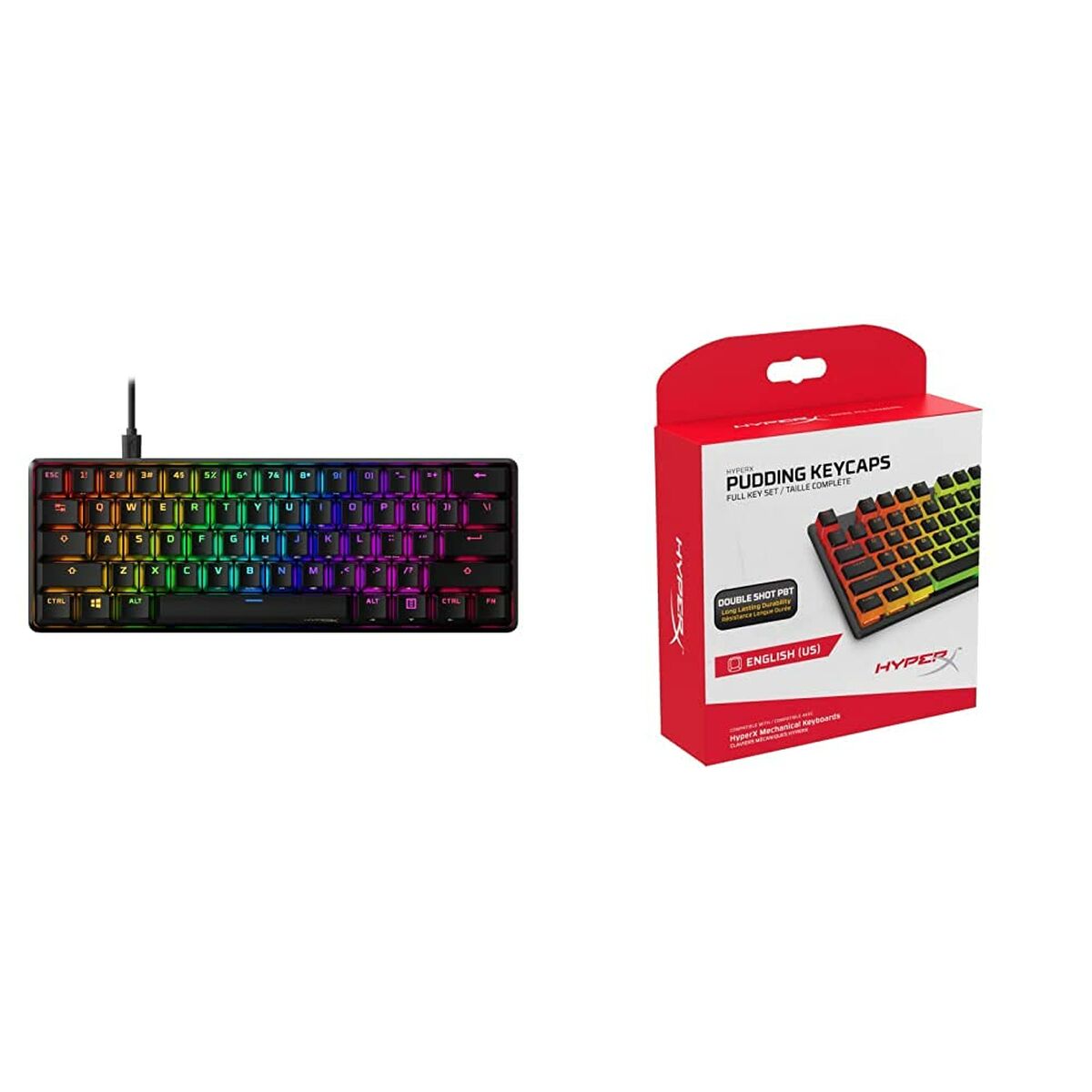 Gaming Tangentbord/ OR: Speltangentbord Hyperx 4P5N4AA Engelska EEUU QWERTY - 2