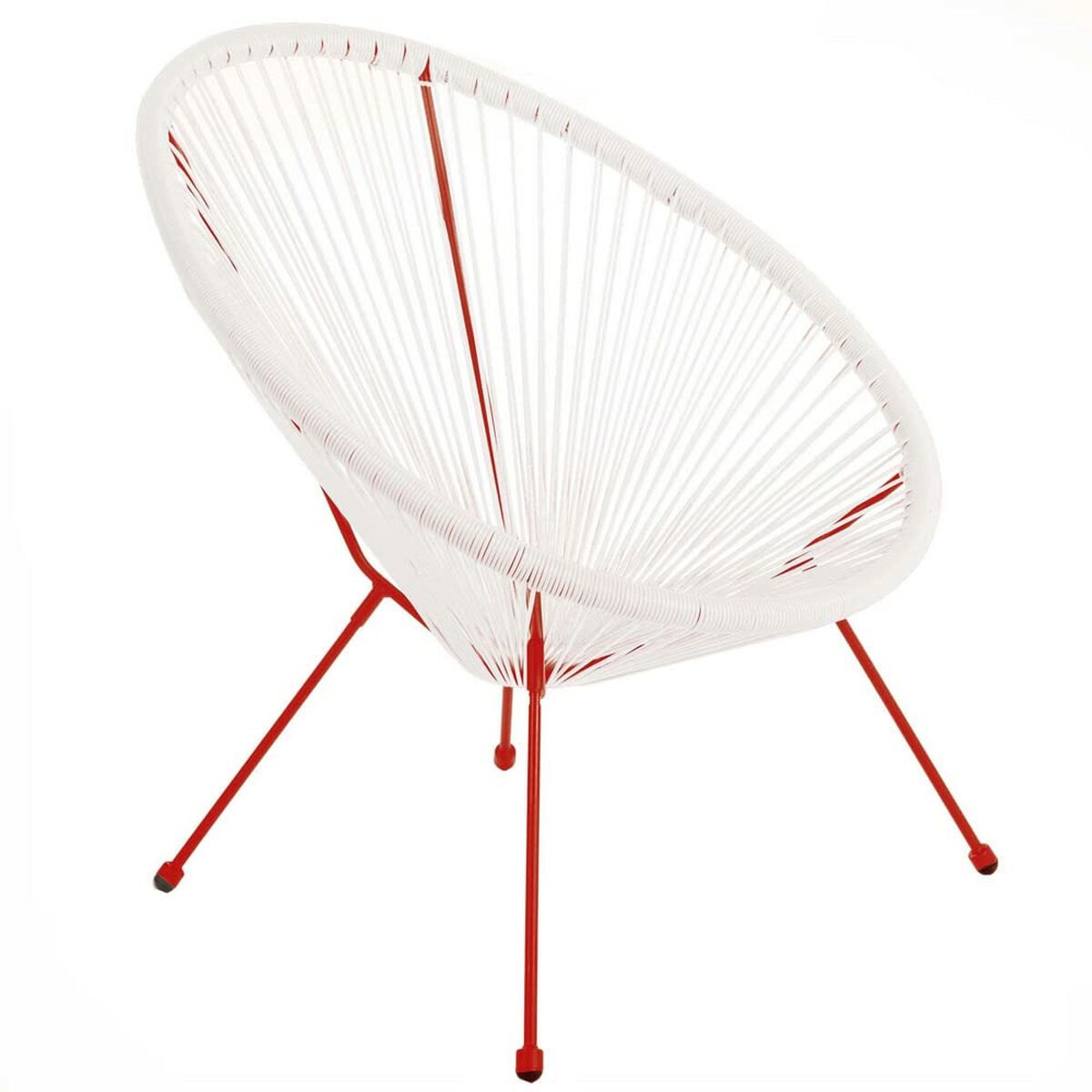 Trädgårdssoffa Acapulco 73 x 80 x 85 cm Röd Vit Rattan - 3