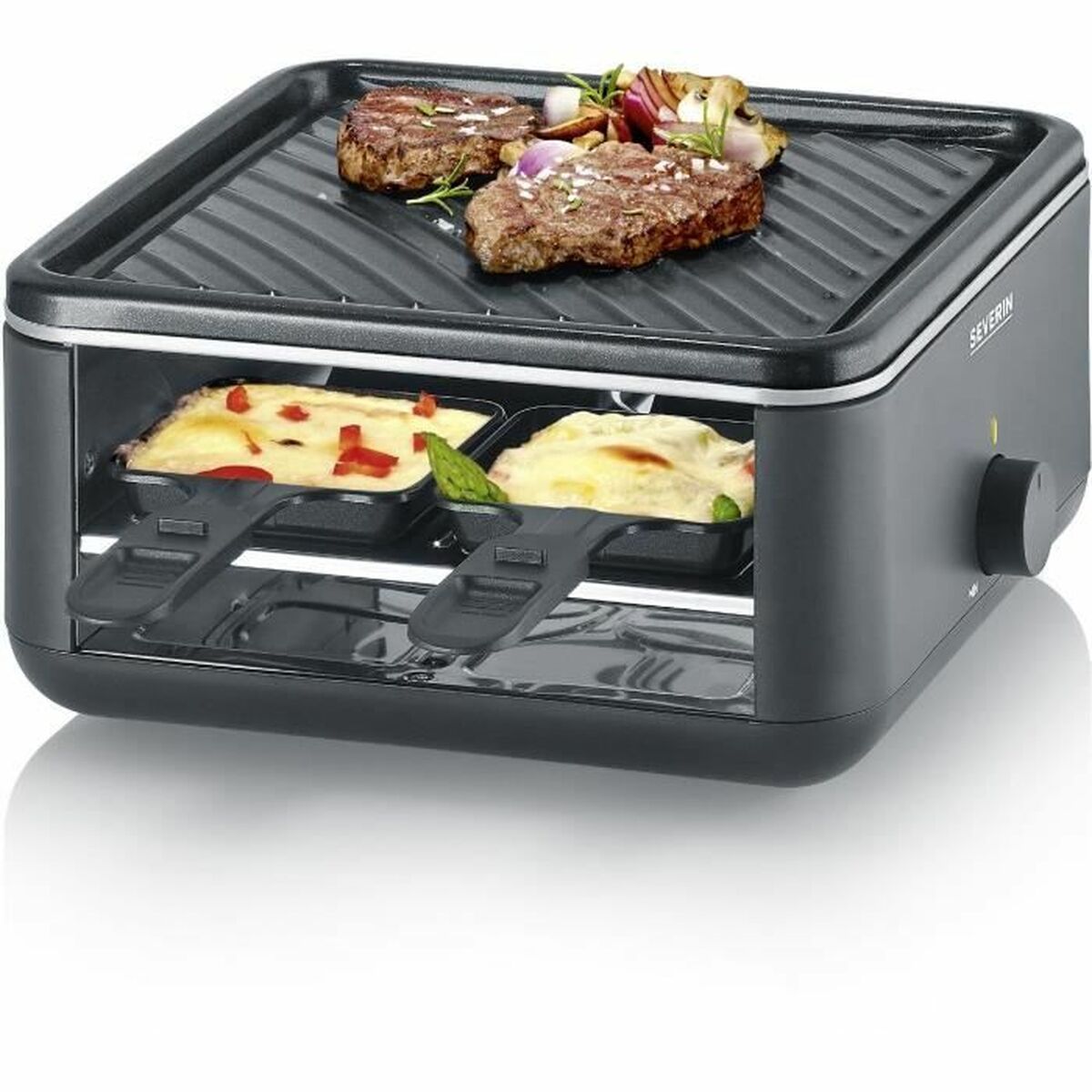 Raclette Severin RG2360 Svart noir 24 x 24 cm