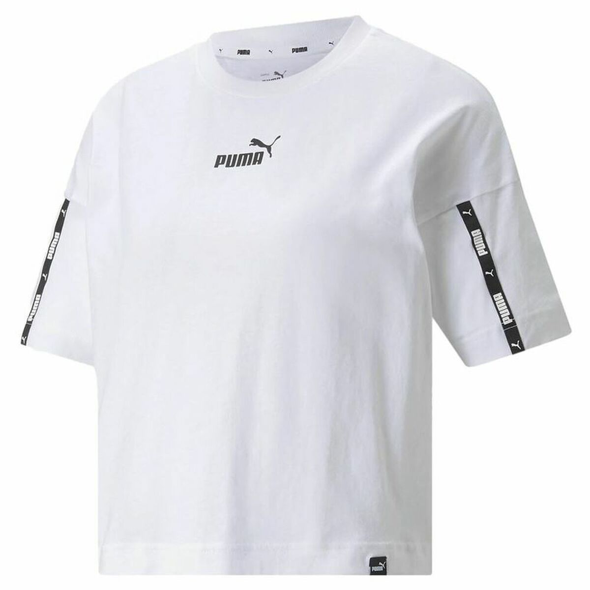 T-shirt med kortärm Dam Puma Power Tape Cropped Vit - 4