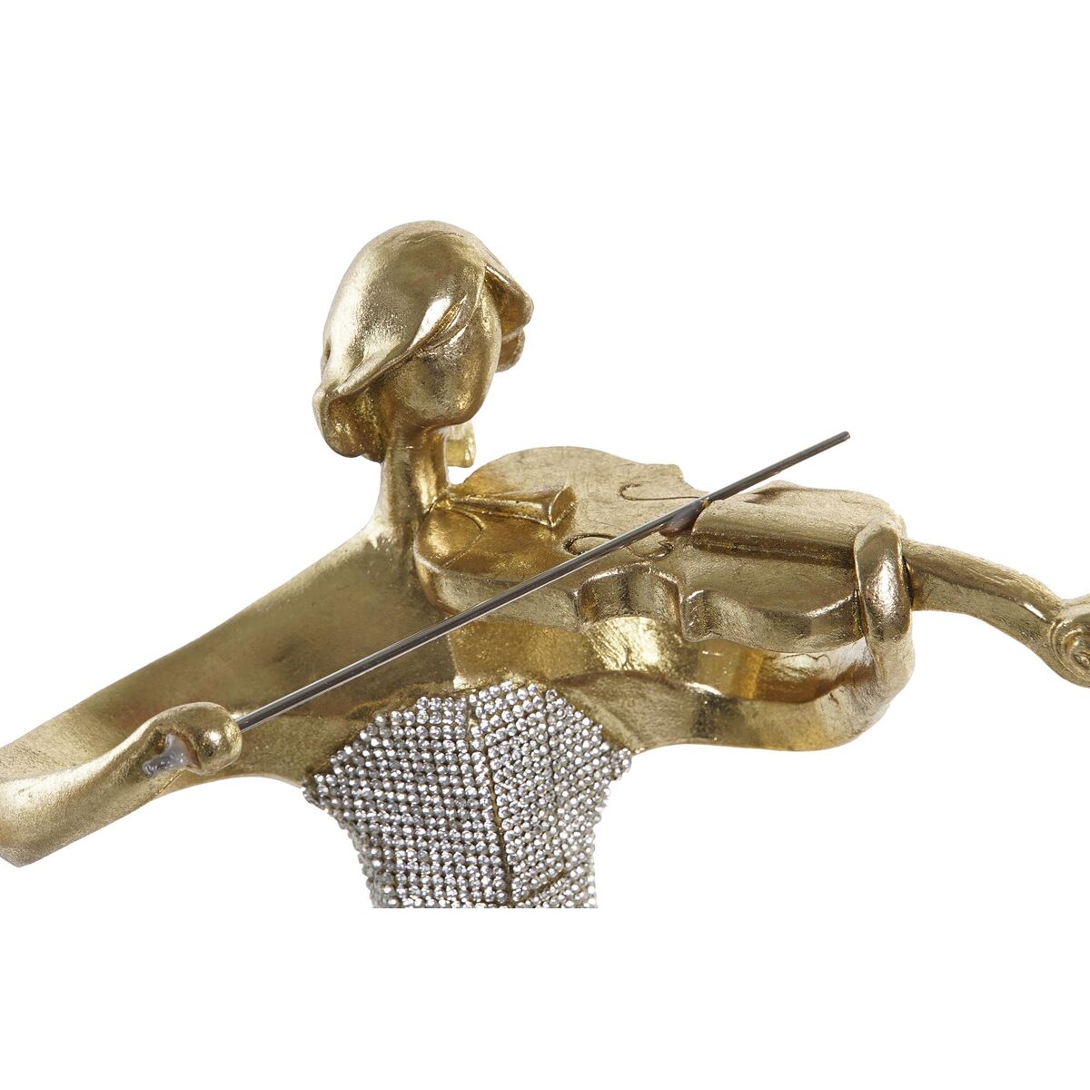 Prydnadsfigur DKD Home Decor Musik 20 x 12 x 41,5 cm Ballerina Gyllene Romantisk (3 antal) - 2