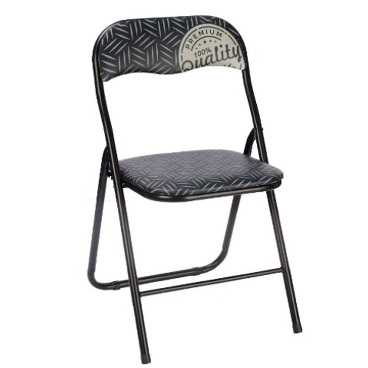 Hopfällbar Stol Quality Svart Grå PVC Metall 43 x 46 x 78 cm (6 antal) - 2