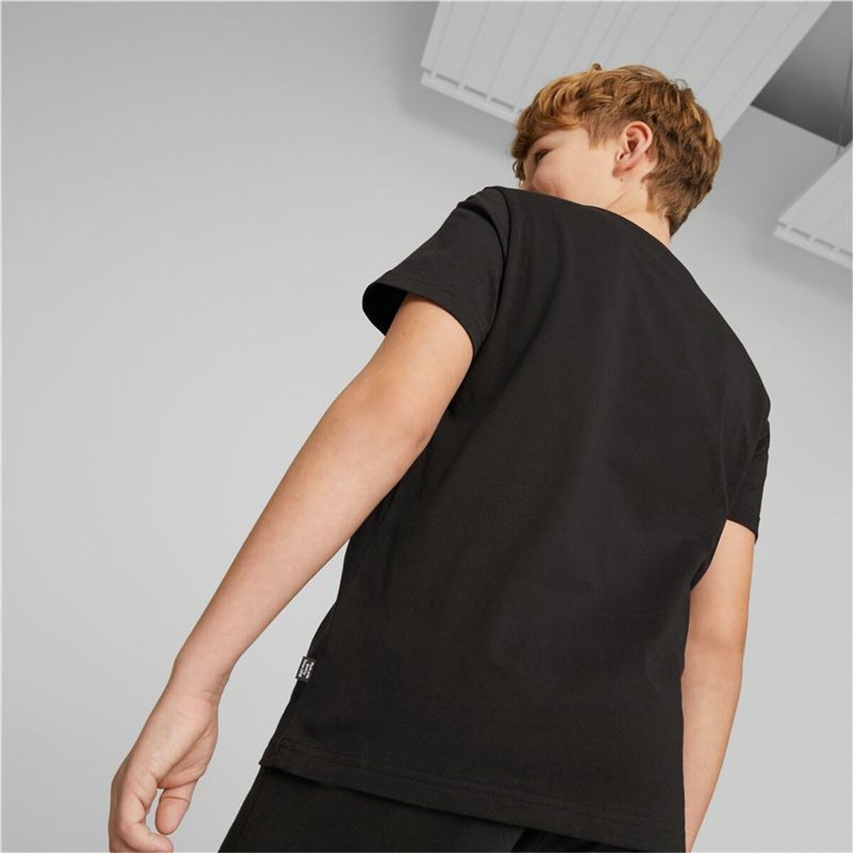 T-shirt med kortärm Barn Puma Essentials+ Street Art Grap Svart - 7