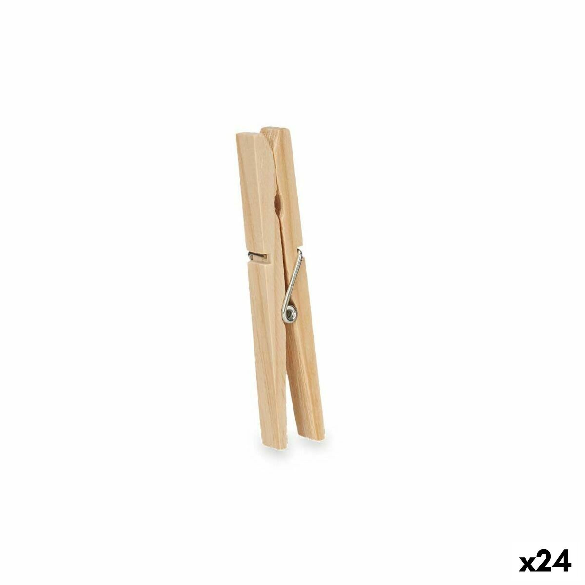 Klädnypor Trä 13 x 24 x 3 cm 12 x 24 x 3 cm 1,2 x 9 x 9 cm Set 24 Delar (24 antal)