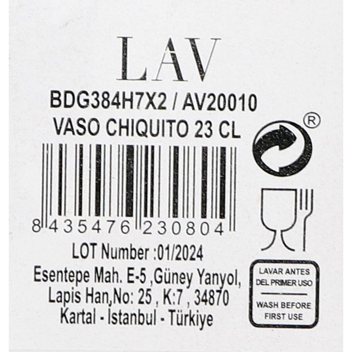 Glas LAV Bodega Glas 23 cl - 2
