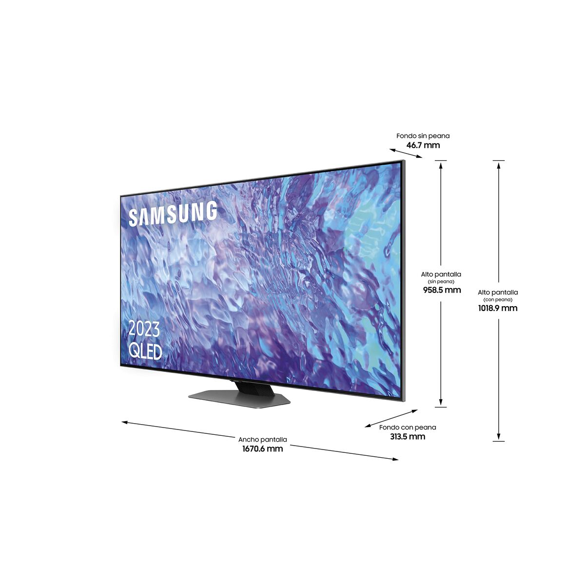 Smart TV Samsung TQ75Q80CAT 4K Ultra HD 75" HDR QLED AMD FreeSync - 3