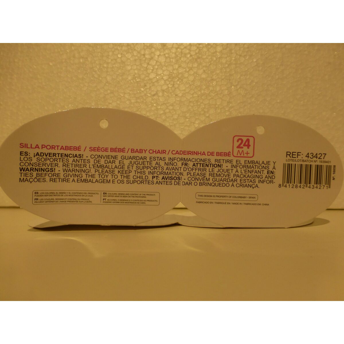 Barnstol för dockor Colorbaby 25 x 25 x 36,5 cm Rosa 12 antal - 8